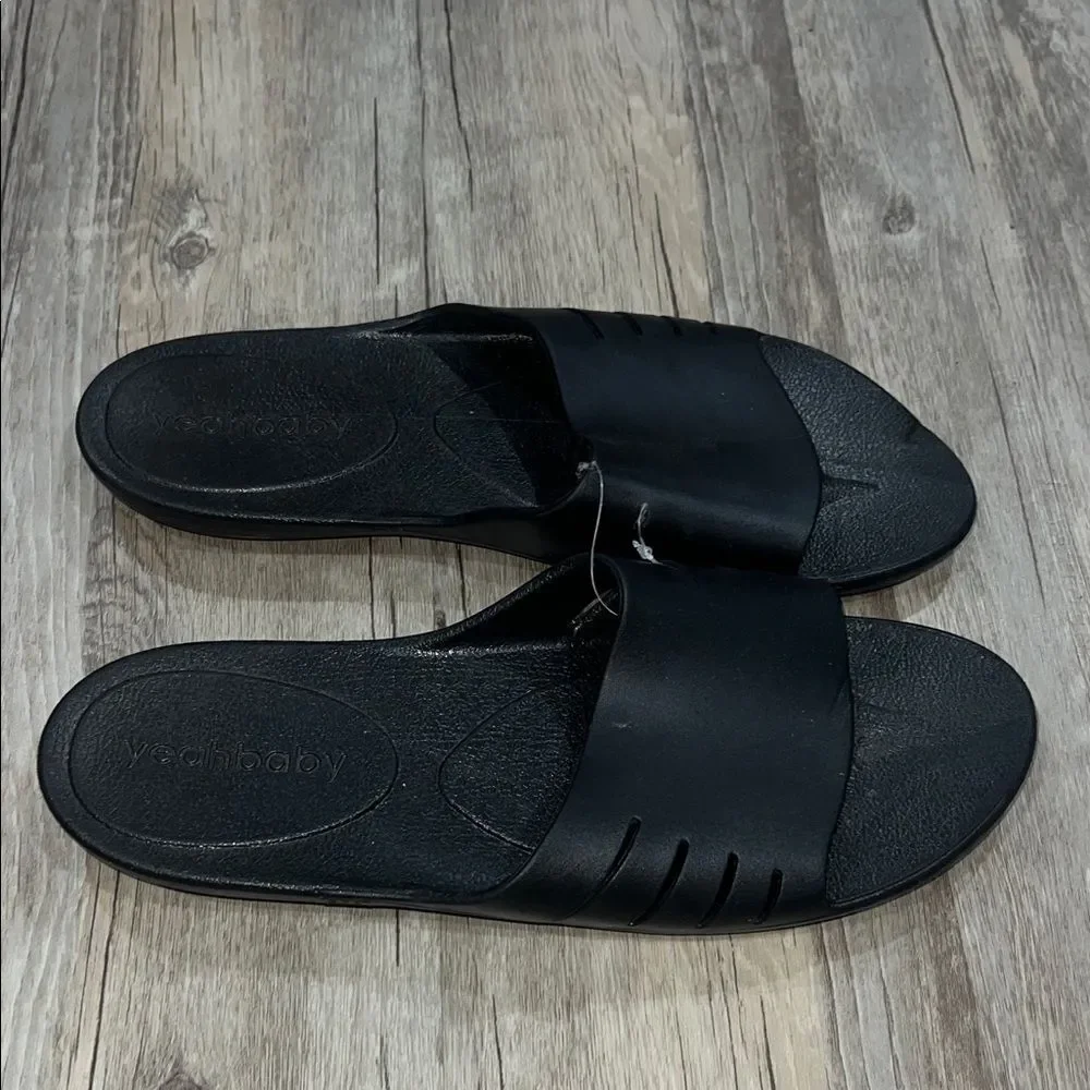 Men's Black Slide Sandals
